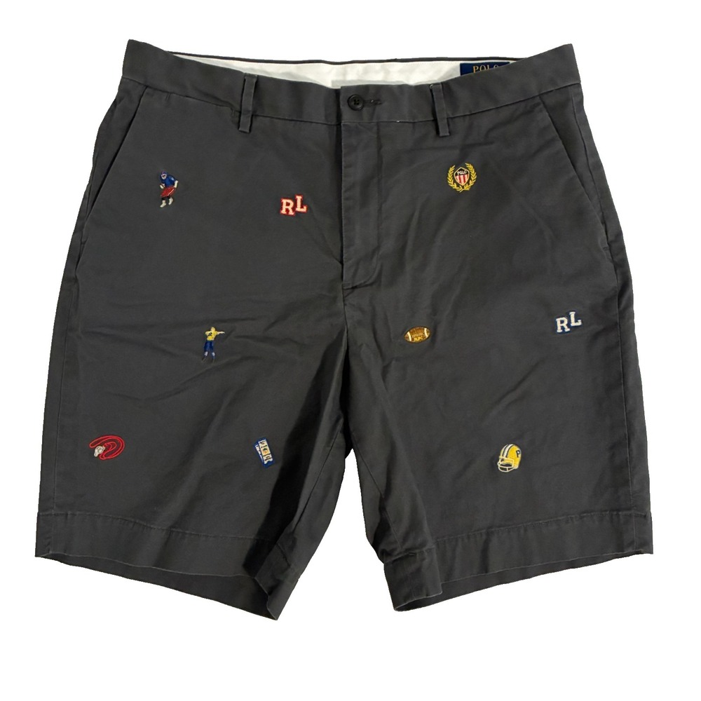 Polo Ralph Lauren Stretch Classic Fit AOP Shorts Mens Size 35 Chino Preppy